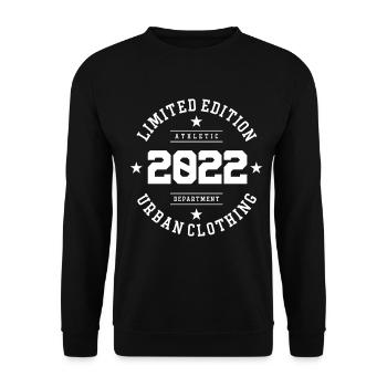 Vintage Geburtstag Geburtstag Retro 2022 Limited - Unisex Pullover - Schwarz - Vorne - Alina (178cm) & Michal (187cm)