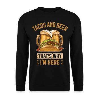 Tacos et bière Tacos et bière Cuisine mexicaine - Sweat-shirt Unisexe - noir - Devant - Alina (178cm) & Michal (187cm)