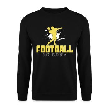 football - Unisex Pullover - Schwarz - Vorne - Alina (178cm) & Michal (187cm)