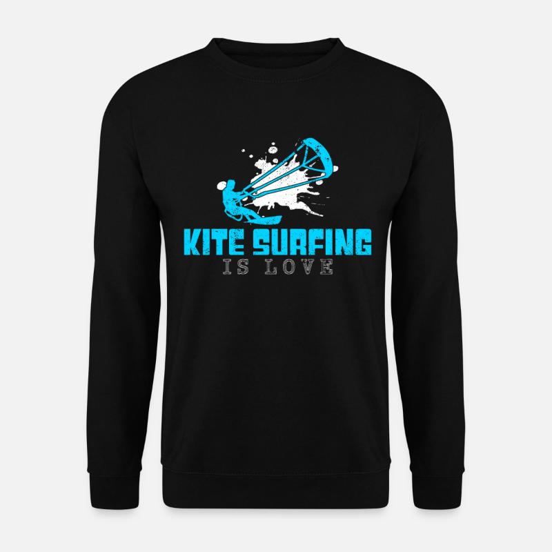 kite surf saying - Unisex Sweatshirt - black