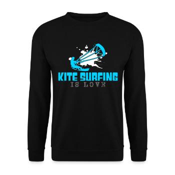 kite surfing - Unisex Sweatshirt - black - Front - Alina (178cm) & Michal (187cm)