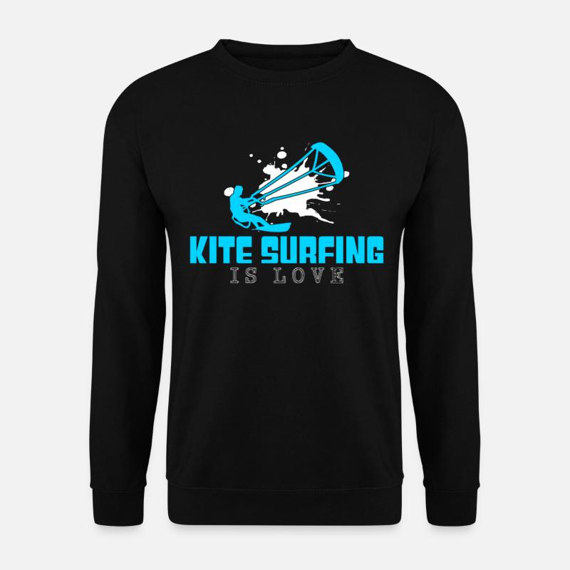 kite surfen - Unisex Pullover - Schwarz