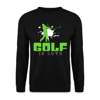 Golf - Unisex Pullover - Schwarz - Vorne - Alina (178cm) & Michal (187cm)