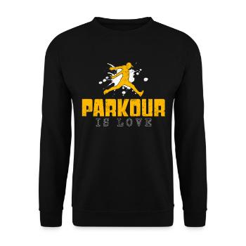 Dicton Parkour - Sweat-shirt Unisexe - noir - Devant - Alina (178cm) & Michal (187cm)