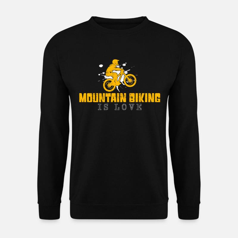 mountain biking saying - Unisex Sweatshirt - black