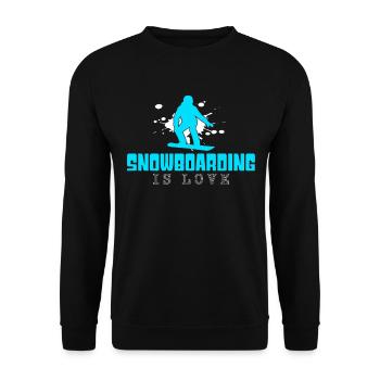 Snowboarding - Unisex Pullover - Schwarz - Vorne - Alina (178cm) & Michal (187cm)