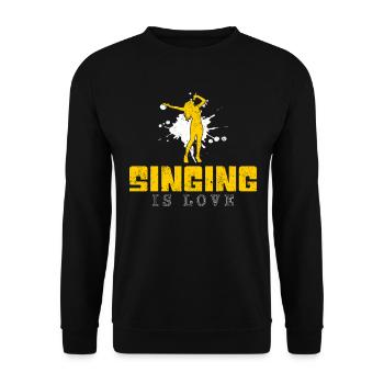 Chanter en disant - Sweat-shirt Unisexe - noir - Devant - Alina (178cm) & Michal (187cm)