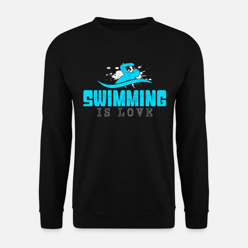 Swimming Saying - Unisex Sweatshirt - black