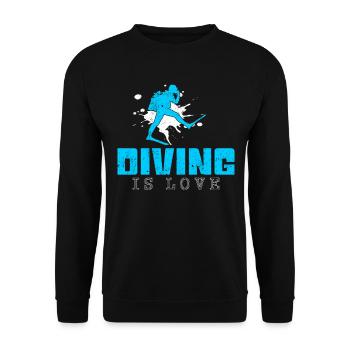 Dicton de plongée - Sweat-shirt Unisexe - noir - Devant - Alina (178cm) & Michal (187cm)