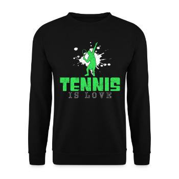 Dicton tennis - Sweat-shirt Unisexe - noir - Devant - Alina (178cm) & Michal (187cm)