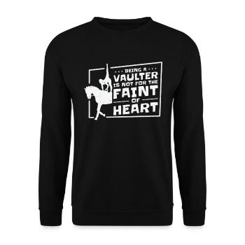 Pferdesport Voltigieren Voltigierer Reiten - Unisex Pullover - Schwarz - Vorne - Alina (178cm) & Michal (187cm)