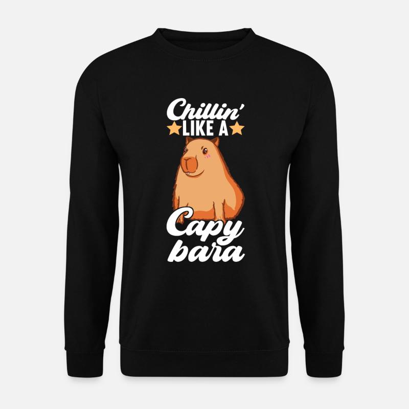 Capybara Wasserschwein - Unisex Pullover - Schwarz