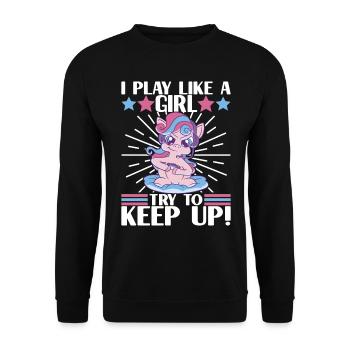 Joueurs de jeu - Sweat-shirt Unisexe - noir - Devant - Alina (178cm) & Michal (187cm)