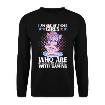Joueurs de jeu - Sweat-shirt Unisexe - noir - Devant - Alina (178cm) & Michal (187cm)