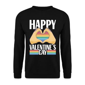LGBTQ Gay Pride Schwul - Unisex Sweatshirt - black - Front - Alina (178cm) & Michal (187cm)
