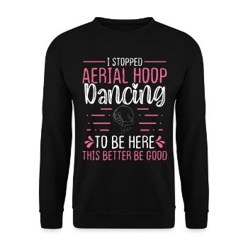 Aerial Hoop This better bet good Aerial Dancer - Unisex Sweatshirt - black - Front - Alina (178cm) & Michal (187cm)