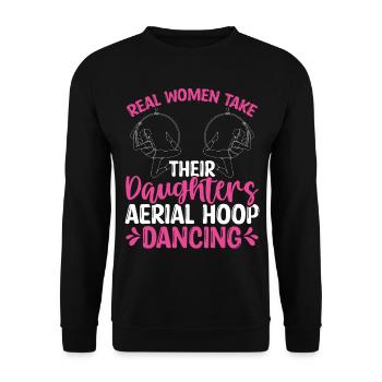 Dancer Real Women take their Aerial Hoop Dancing - Unisex Sweatshirt - black - Front - Alina (178cm) & Michal (187cm)