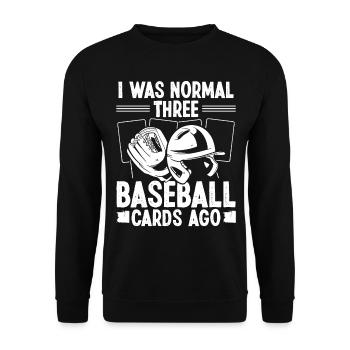 Cartes de sport J’étais normal trois collectionneurs de cartes - Sweat-shirt Unisexe - noir - Devant - Alina (178cm) & Michal (187cm)