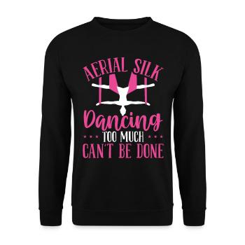Aerial Silk Dancing Aerial Hoop Dancer Air Yoga - Unisex Sweatshirt - black - Front - Alina (178cm) & Michal (187cm)