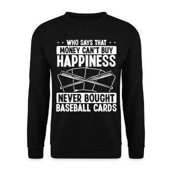 Baseball Supporter Baseball Card Collector Sports - Sweat-shirt Unisexe - noir - Devant - Alina (178cm) & Michal (187cm)