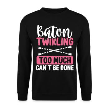 Baton Virevoltant trop Bâton Lancer La Fille Hobby - Sweat-shirt Unisexe - noir - Devant - Alina (178cm) & Michal (187cm)