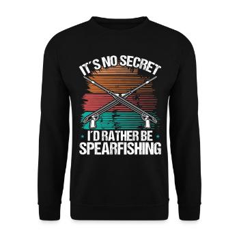 Spearfisher Apnoe Diver Freediving Speargun - Unisex Pullover - Schwarz - Vorne - Alina (178cm) & Michal (187cm)