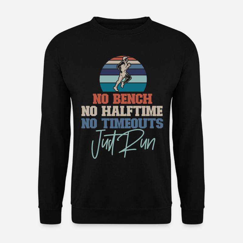 Running Runner Half Marathon No - Unisex Pullover - Schwarz