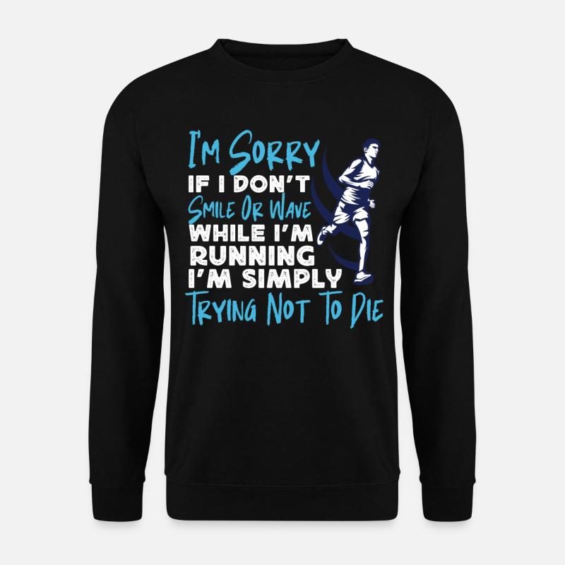 Running Runner Half Marathon I'm - Unisex Pullover - Schwarz