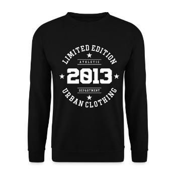 Vintage Geburtstag Geburtstag Retro 2013 Limited - Unisex Pullover - Schwarz - Vorne - Alina (178cm) & Michal (187cm)