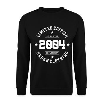Vintage Birthday Birthday Retro 2004 Limited - Unisex Sweatshirt - black - Front - Alina (178cm) & Michal (187cm)
