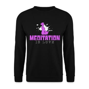 Dicton de méditation - Sweat-shirt Unisexe - noir - Devant - Alina (178cm) & Michal (187cm)