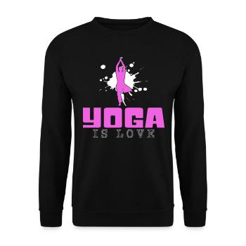 Yoga - Sweat-shirt Unisexe - noir - Devant - Alina (178cm) & Michal (187cm)
