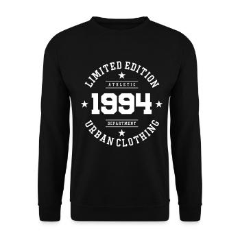 Vintage Geburtstag Geburtstag Retro 1994 Limited - Unisex Pullover - Schwarz - Vorne - Alina (178cm) & Michal (187cm)
