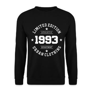 Vintage Geburtstag Geburtstag Retro 1993 Limited - Unisex Pullover - Schwarz - Vorne - Alina (178cm) & Michal (187cm)
