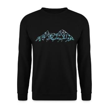 Montagnes Montagnes Sommet Alpiniste escalade - Sweat-shirt Unisexe - noir - Devant - Alina (178cm) & Michal (187cm)