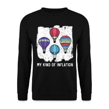 Mon genre d’amateurs de montgolfières gonflables - Sweat-shirt Unisexe - noir - Devant - Alina (178cm) & Michal (187cm)