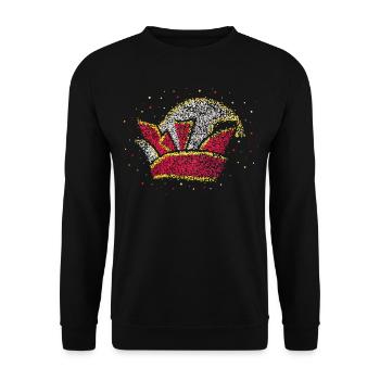 Fool's Cap Fool Prince Cologne Carnival Jeck - Unisex Sweatshirt - black - Front - Alina (178cm) & Michal (187cm)