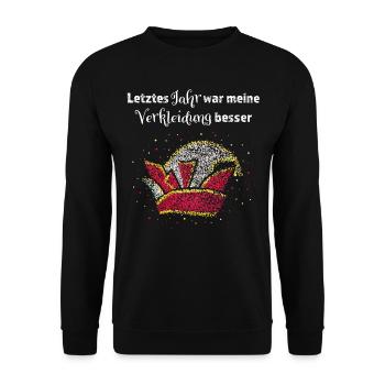 Narrenkappe Karneval Köln Kölle Prinzenkappe - Unisex Pullover - Schwarz - Vorne - Alina (178cm) & Michal (187cm)