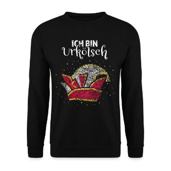 Kölscher Bruder Narrenkappe Karneval Köln - Unisex Pullover - Schwarz - Vorne - Alina (178cm) & Michal (187cm)