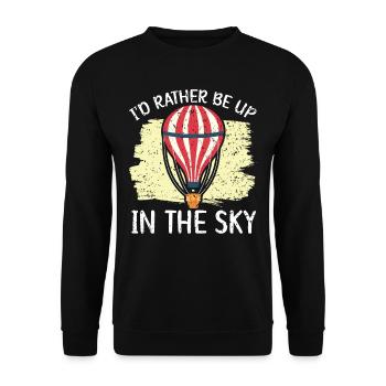 Je préfère être montgolfière douce dans le ciel - Sweat-shirt Unisexe - noir - Devant - Alina (178cm) & Michal (187cm)
