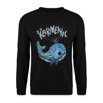Karneval Konfetti Fasching Rosenmontag Jeck Kölle - Unisex Pullover - Schwarz - Vorne - Alina (178cm) & Michal (187cm)