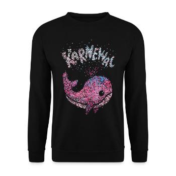 Karnewal Karneval Konfetti Fasching Rosenmontag - Unisex Pullover - Schwarz - Vorne - Alina (178cm) & Michal (187cm)