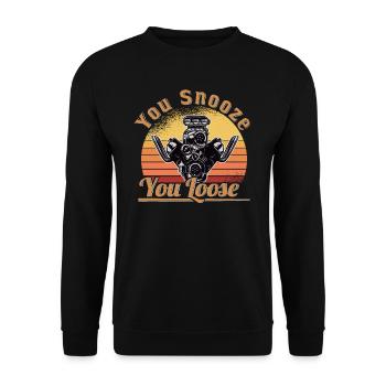 Racing Driver Racing Car Tuning Racing Motorsport - Unisex Sweatshirt - black - Front - Alina (178cm) & Michal (187cm)