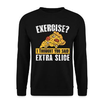 Exercice Je pensais que vous avez dit: Tranche supplémentaire P - Sweat-shirt Unisexe - noir - Devant - Alina (178cm) & Michal (187cm)