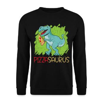 Pizzasaurus Amateurs de pizza Cuisine italienne Di - Sweat-shirt Unisexe - noir - Devant - Alina (178cm) & Michal (187cm)