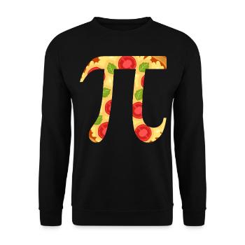Pizza Pi Cuisine Italienne Mangeur de Pizza Mathemati - Sweat-shirt Unisexe - noir - Devant - Alina (178cm) & Michal (187cm)