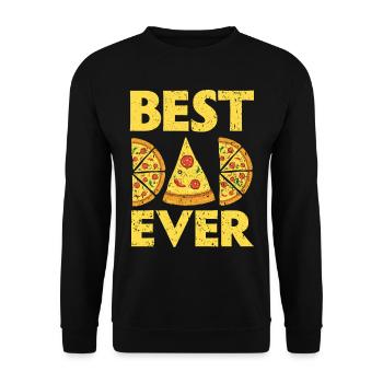 Best Father of All Time Pizza Lover Italyi - Unisex Sweatshirt - black - Front - Alina (178cm) & Michal (187cm)