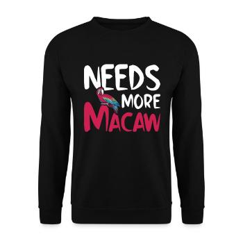 Macaw Parrot Lover Nature Zoo Animal Pet - Unisex Sweatshirt - black - Front - Alina (178cm) & Michal (187cm)
