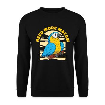 Macaw Parrot Lover Nature Zoo Animal Pet - Unisex Sweatshirt - black - Front - Alina (178cm) & Michal (187cm)
