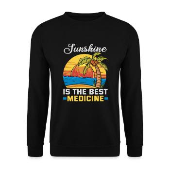 Beach holiday by the sea Design beach motif - Unisex Sweatshirt - black - Front - Alina (178cm) & Michal (187cm)